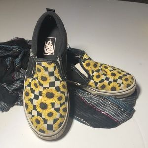 checkered vans sunflower